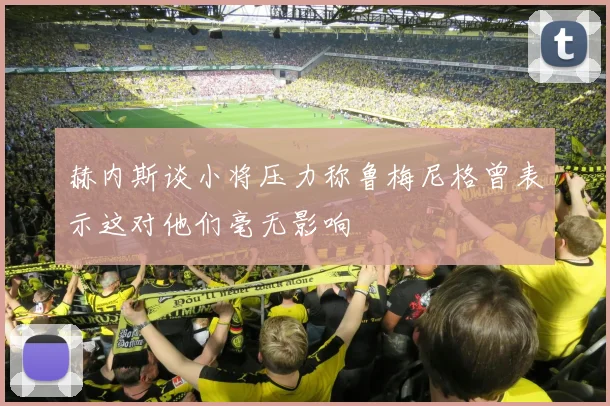 赫内斯谈小将压力称鲁梅尼格曾表示这对他们毫无影响